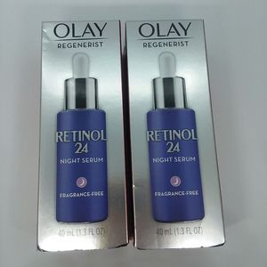 Two Olay regenerist retinol 24 night serums